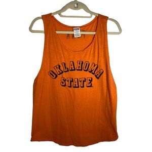 Victoria's Secret PINK Women's Orange Tank Top Size M Oklahoma State